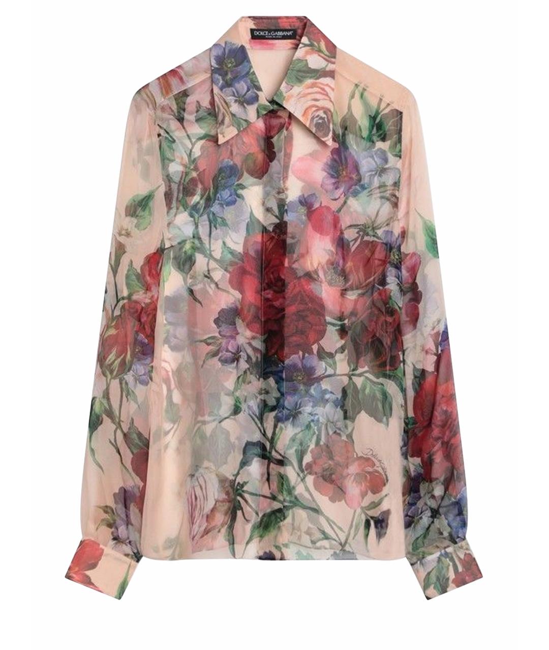 DOLCE&GABBANA Мульти шелковая рубашка, фото 1