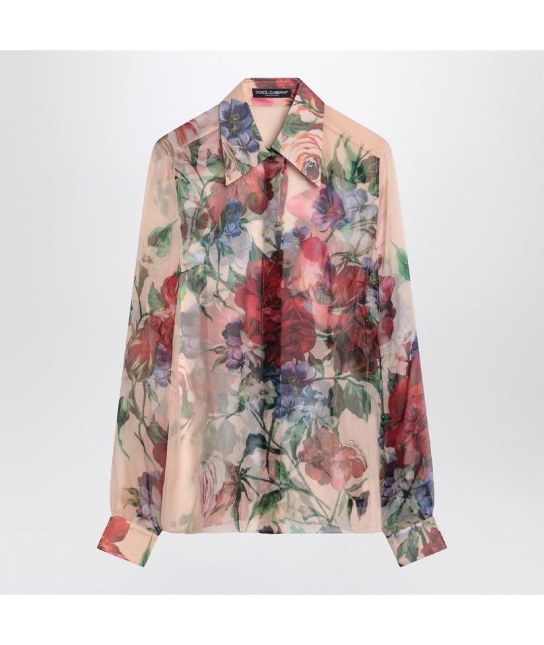 DOLCE&GABBANA Мульти шелковая рубашка, фото 3
