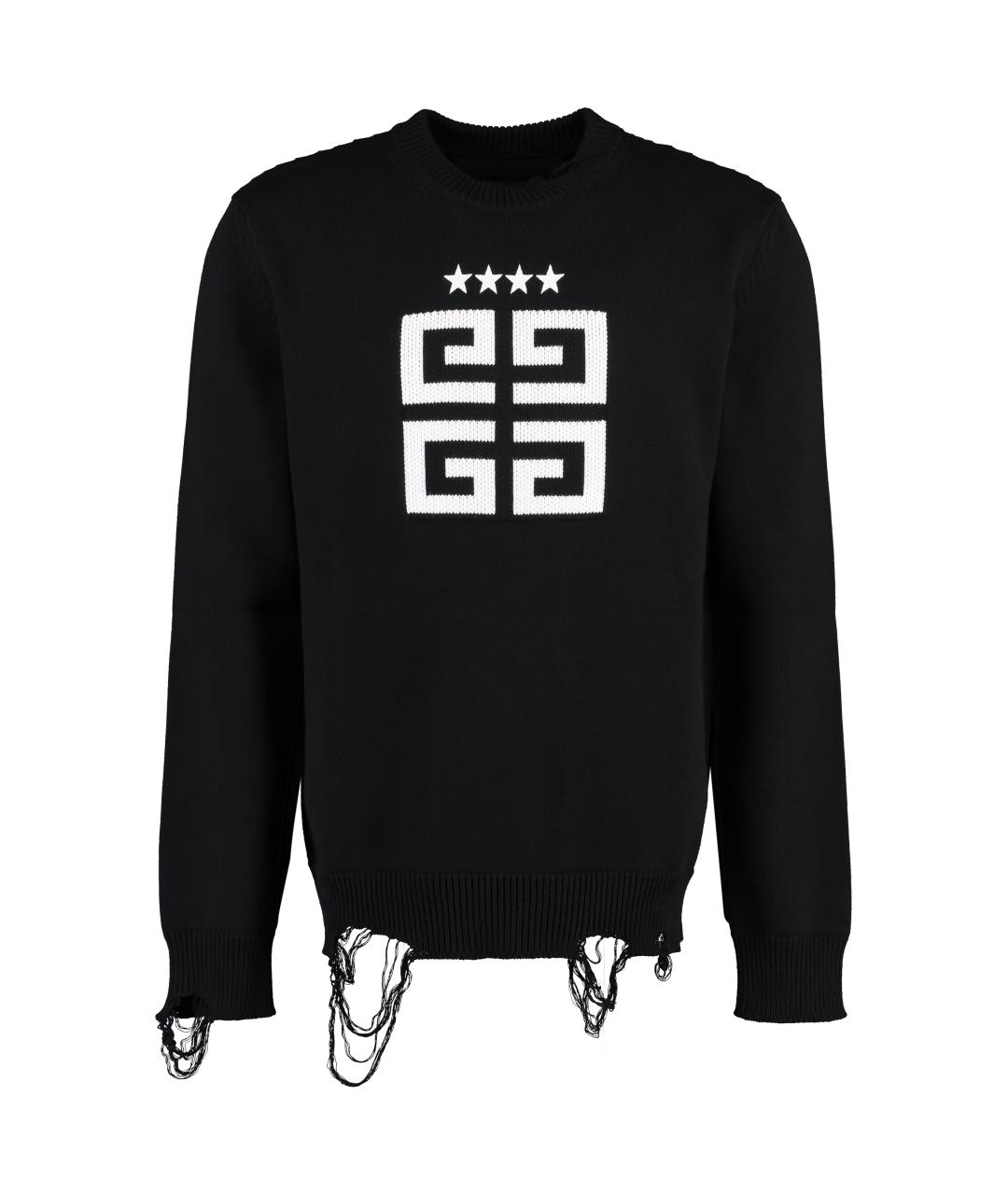 GIVENCHY Черный хлопковый джемпер / свитер, фото 1
