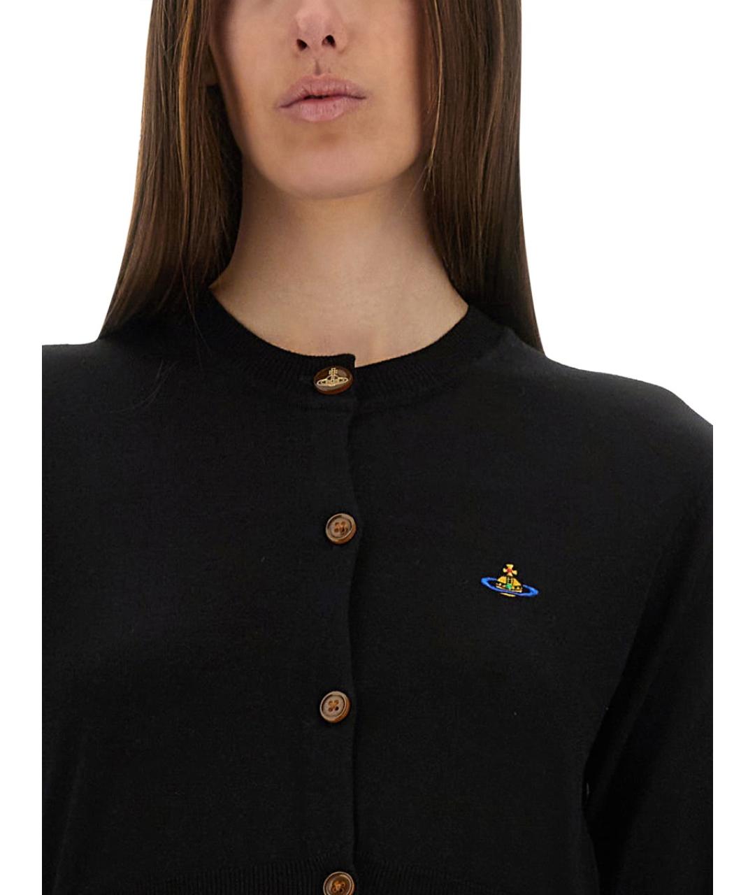 VIVIENNE WESTWOOD Черный шерстяной кардиган, фото 3