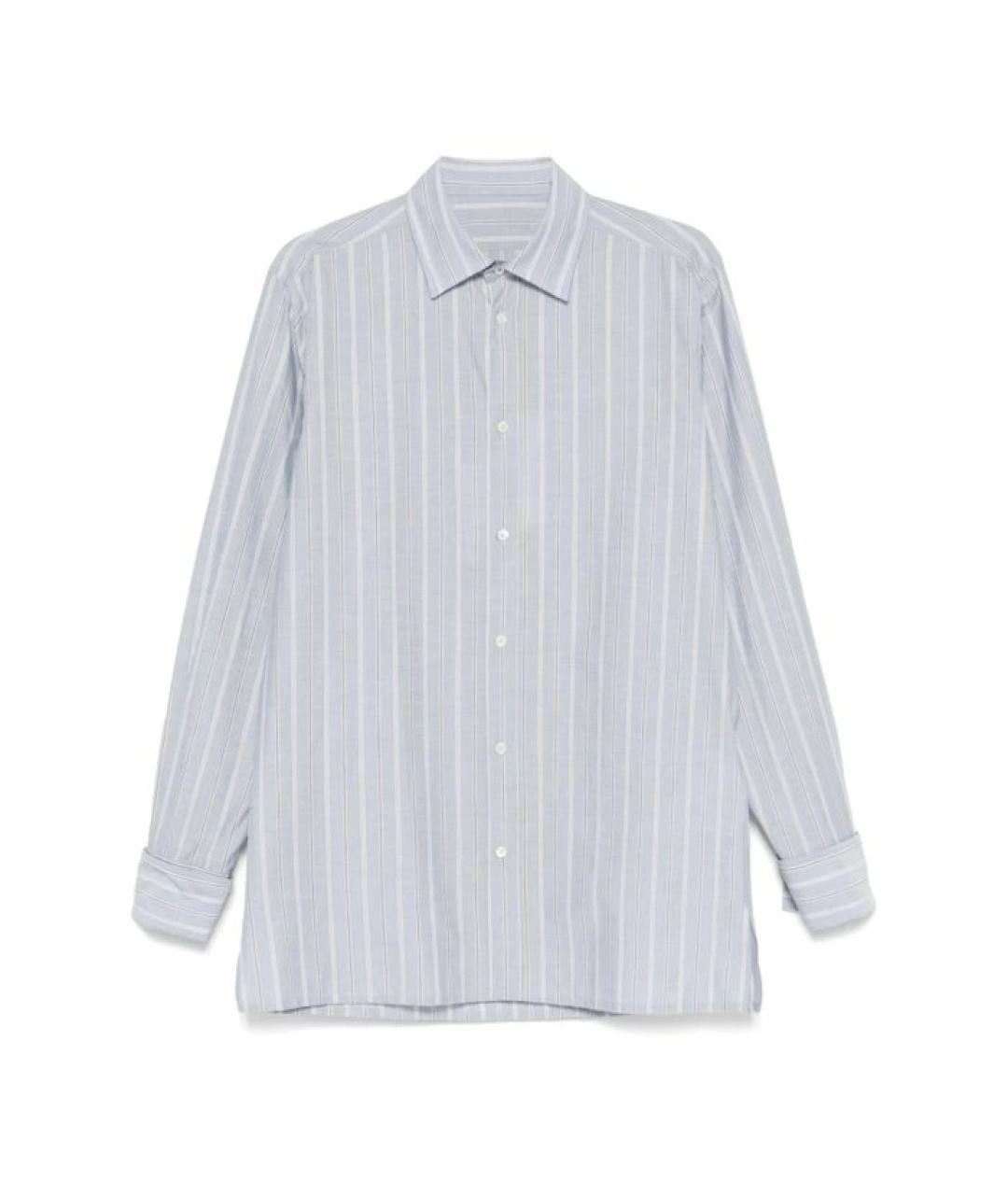 MAISON MARGIELA Голубая хлопковая кэжуал рубашка, фото 1