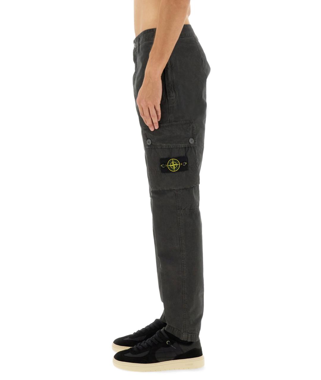 STONE ISLAND Синие хлопковые повседневные брюки, фото 5
