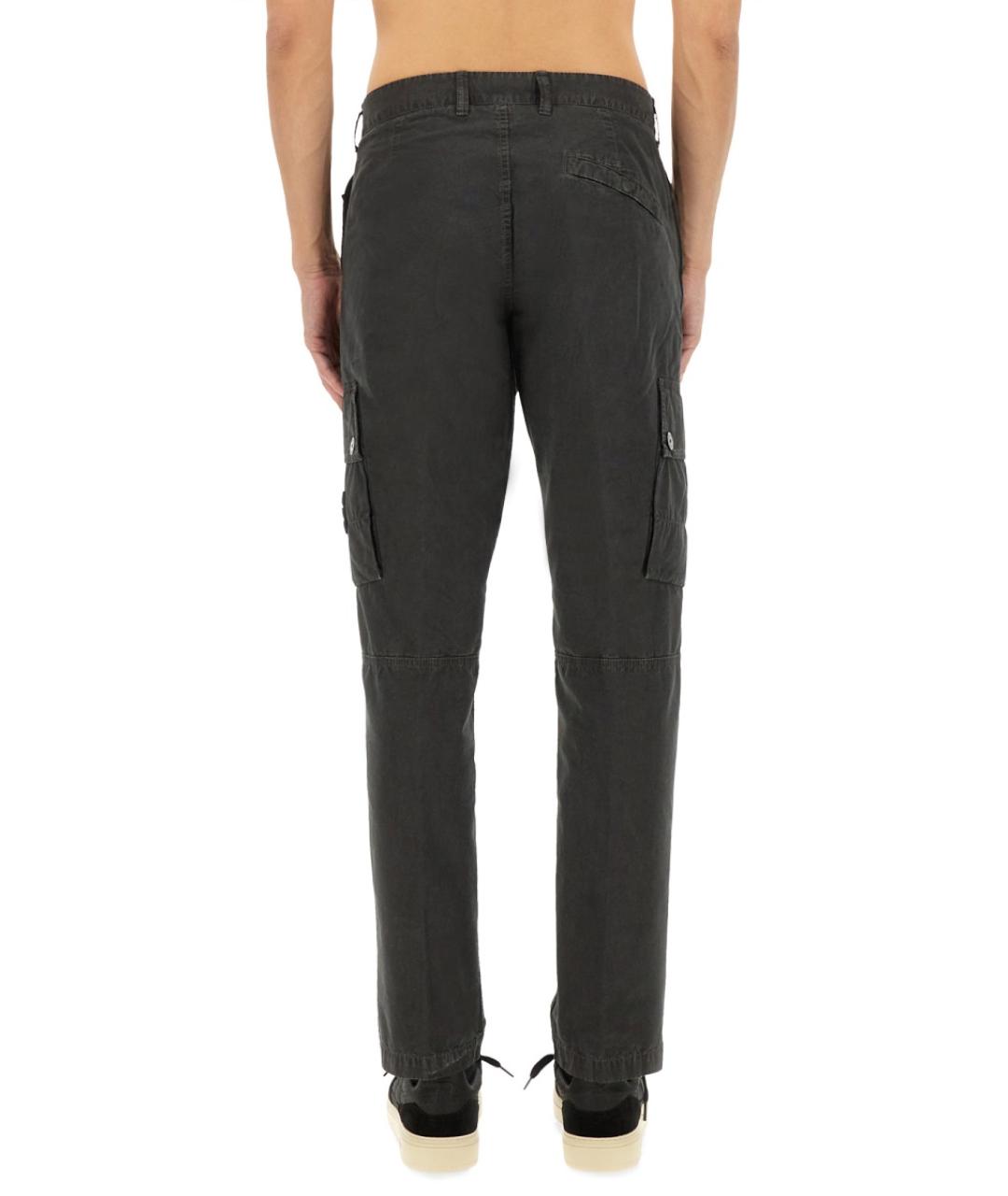 STONE ISLAND Синие хлопковые повседневные брюки, фото 4