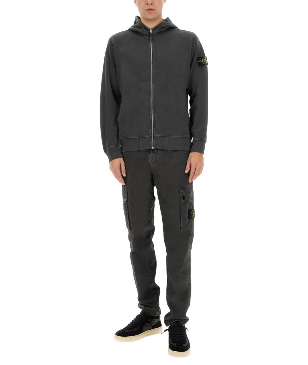STONE ISLAND Синие хлопковые повседневные брюки, фото 3