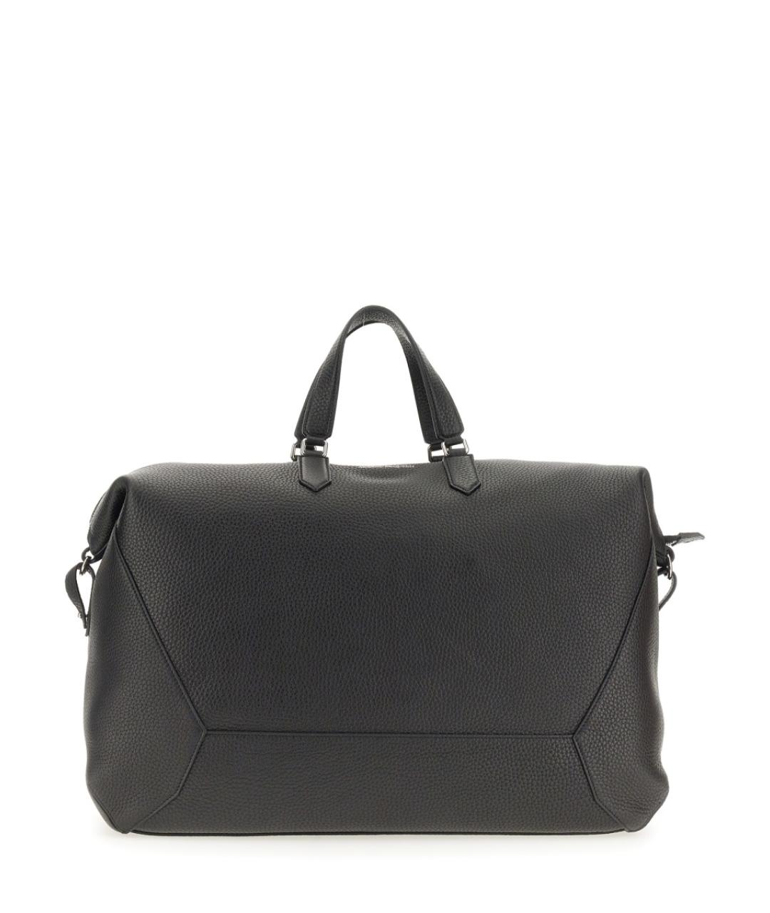 ALEXANDER MCQUEEN Черный кожаный портфель, фото 1