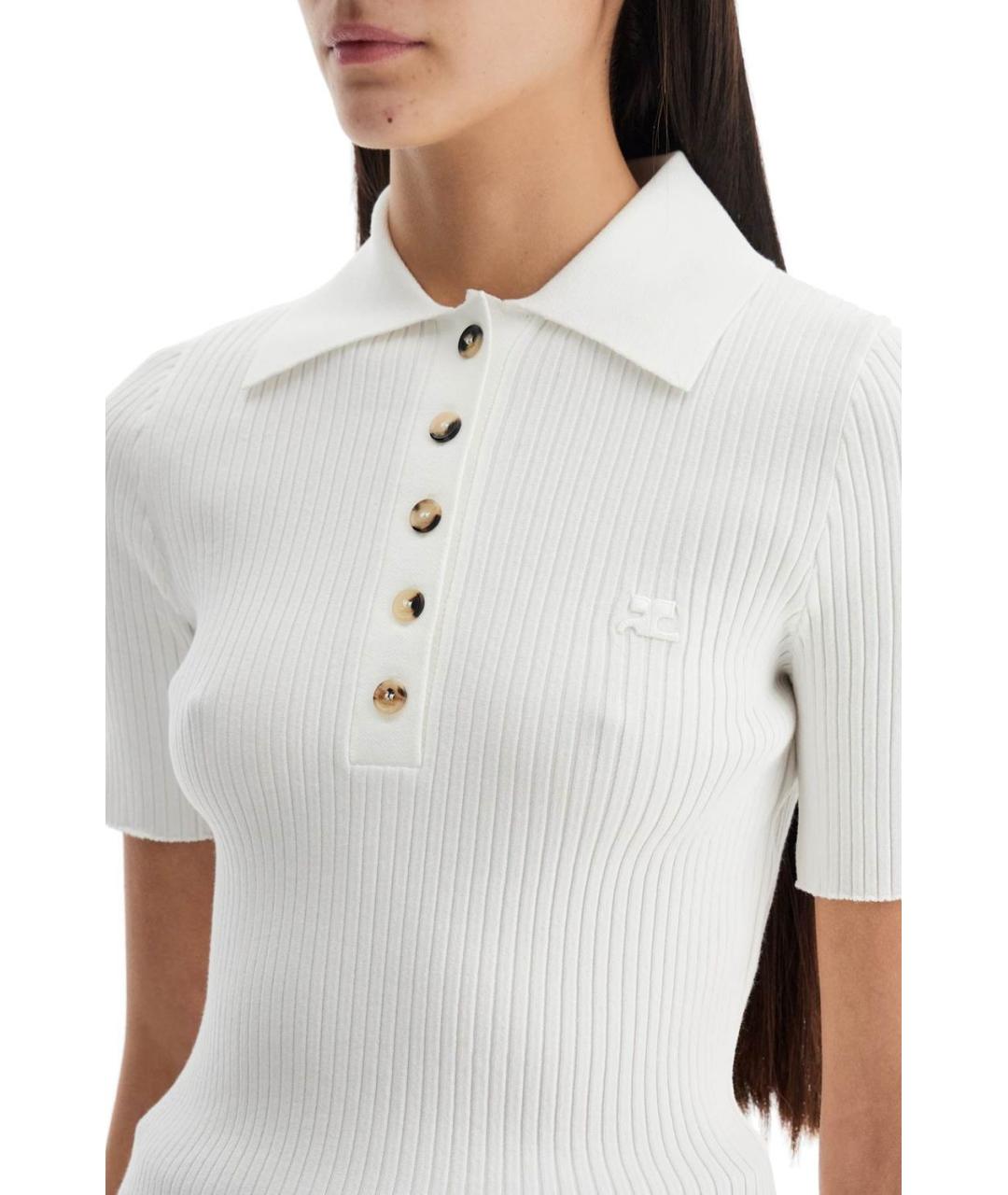 COURREGES Белая футболка, фото 4