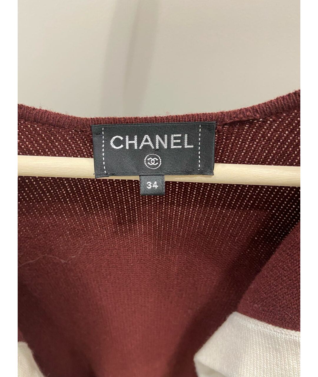 CHANEL PRE-OWNED Бордовый кашемировый жакет/пиджак, фото 3