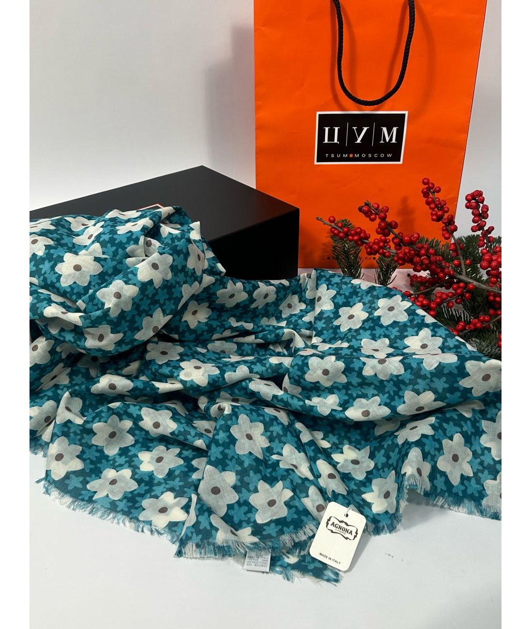 AGNONA Мульти шелковый платок, фото 8