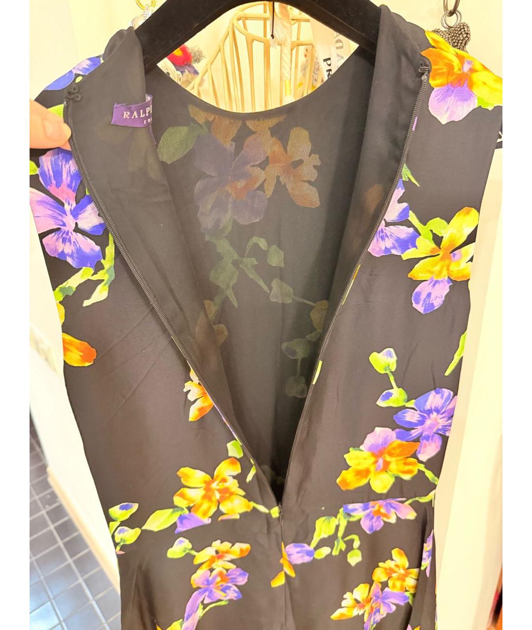 RALPH LAUREN COLLECTION Мульти шелковое коктейльное платье, фото 4