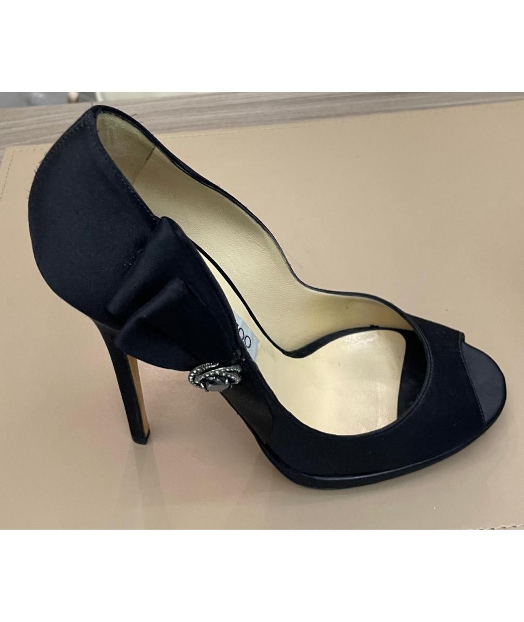 JIMMY CHOO Черные бархатные туфли, фото 9