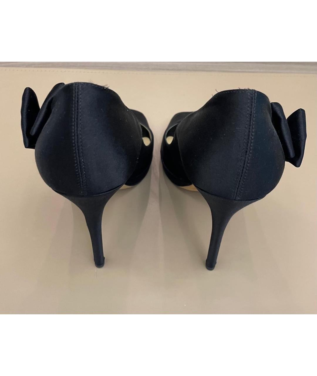 JIMMY CHOO Черные бархатные туфли, фото 6