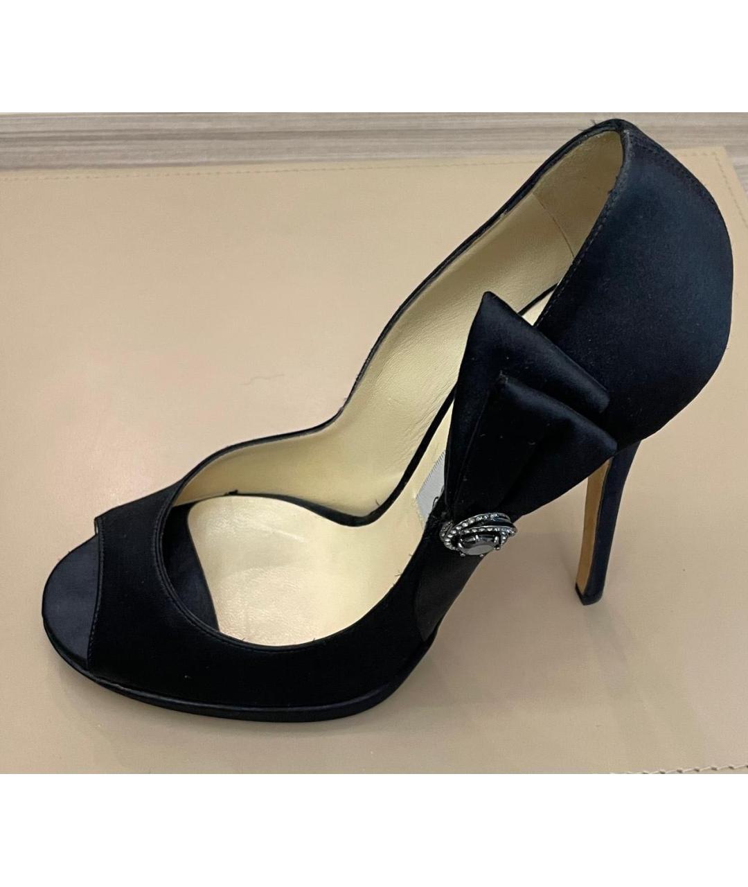 JIMMY CHOO Черные бархатные туфли, фото 3