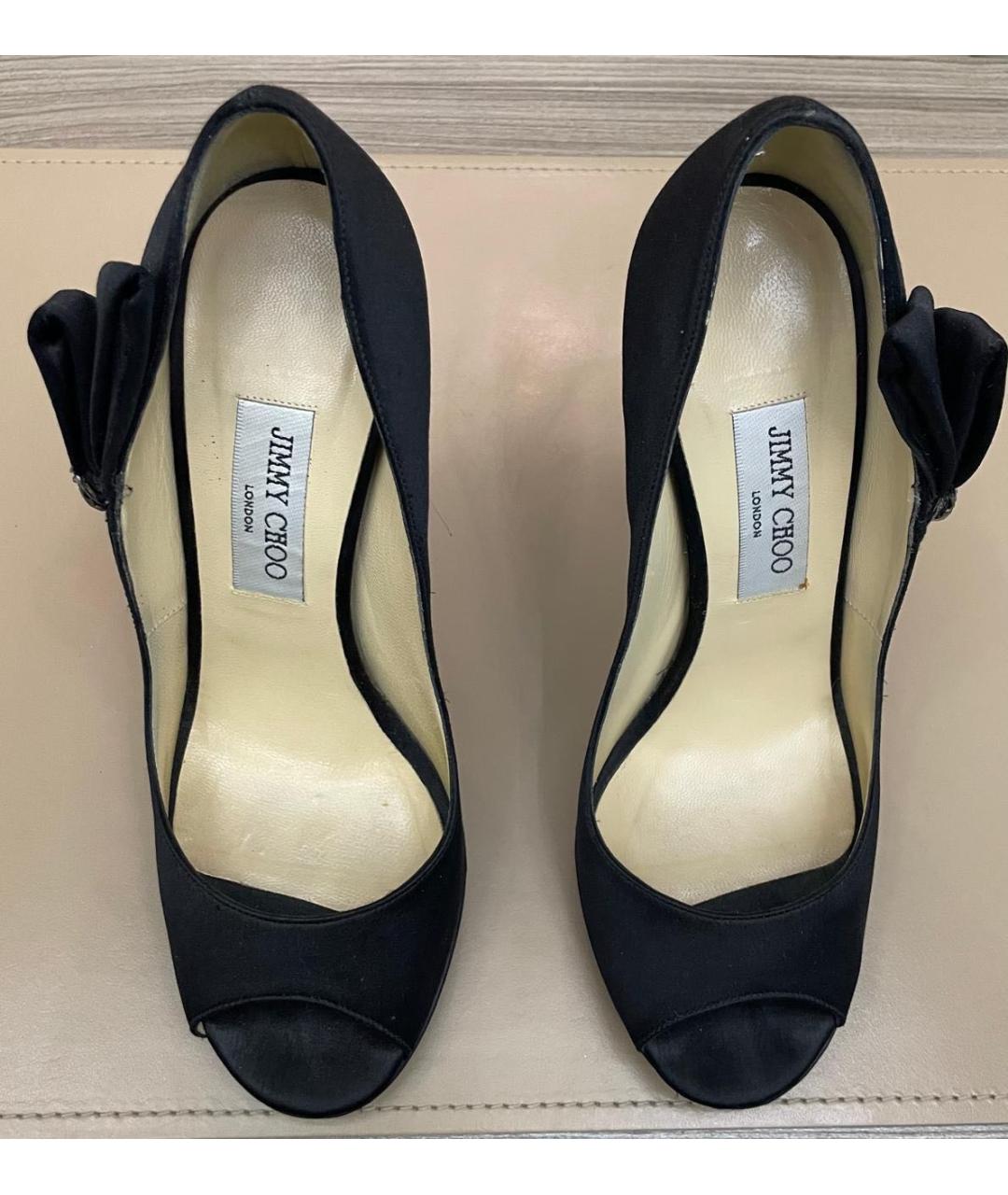 JIMMY CHOO Черные бархатные туфли, фото 2