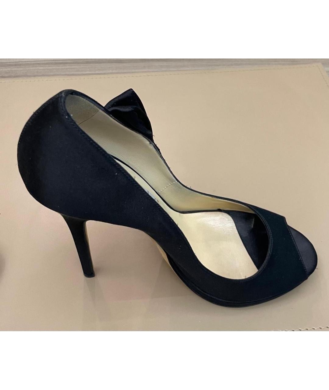 JIMMY CHOO Черные бархатные туфли, фото 5