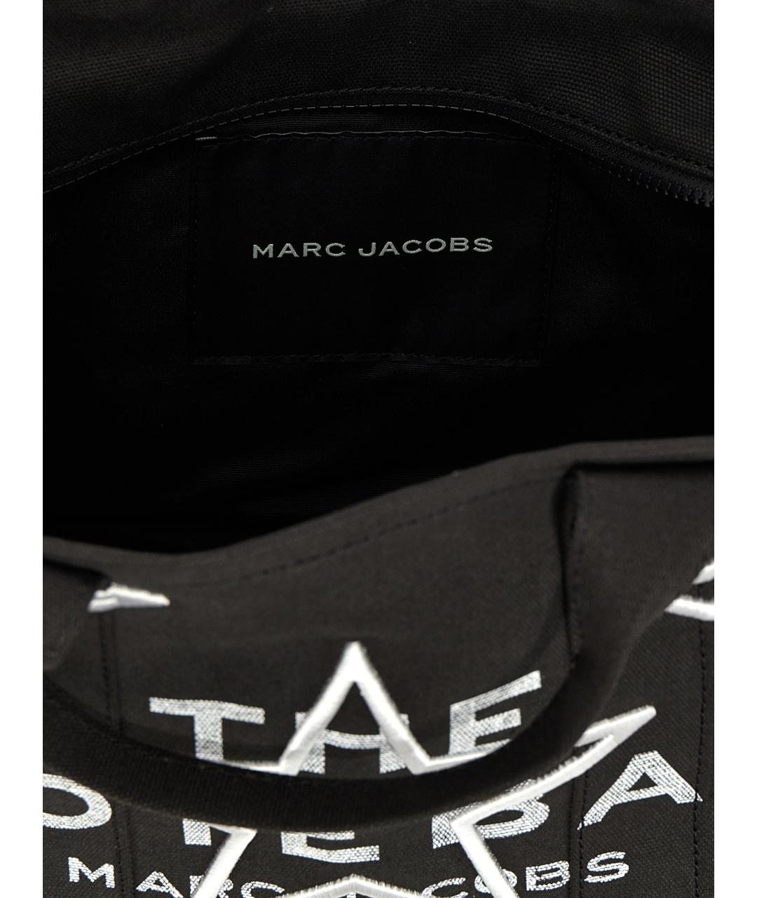 MARC JACOBS Черная хлопковая сумка тоут, фото 4