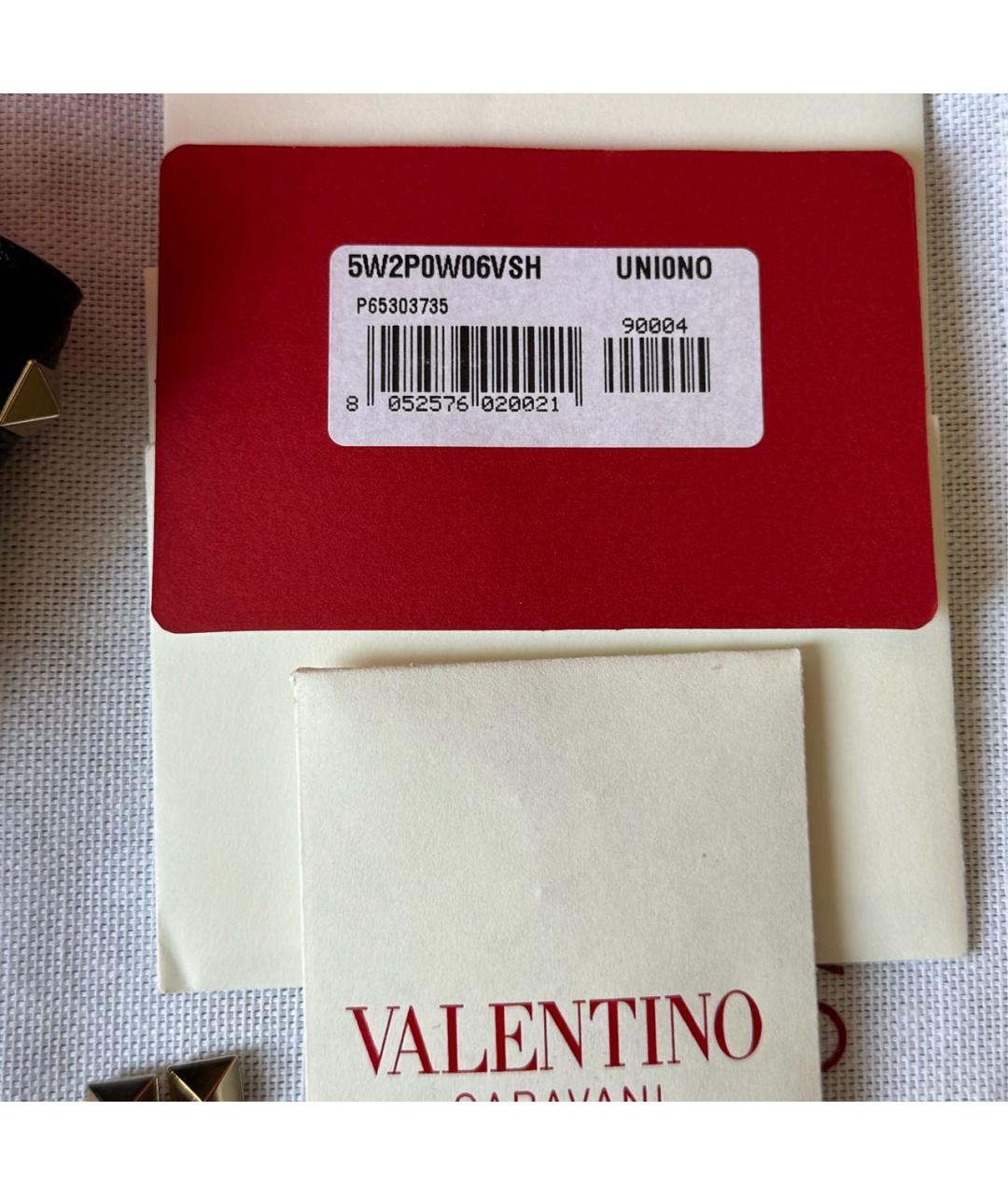 VALENTINO Черный кожаный кошелек, фото 7