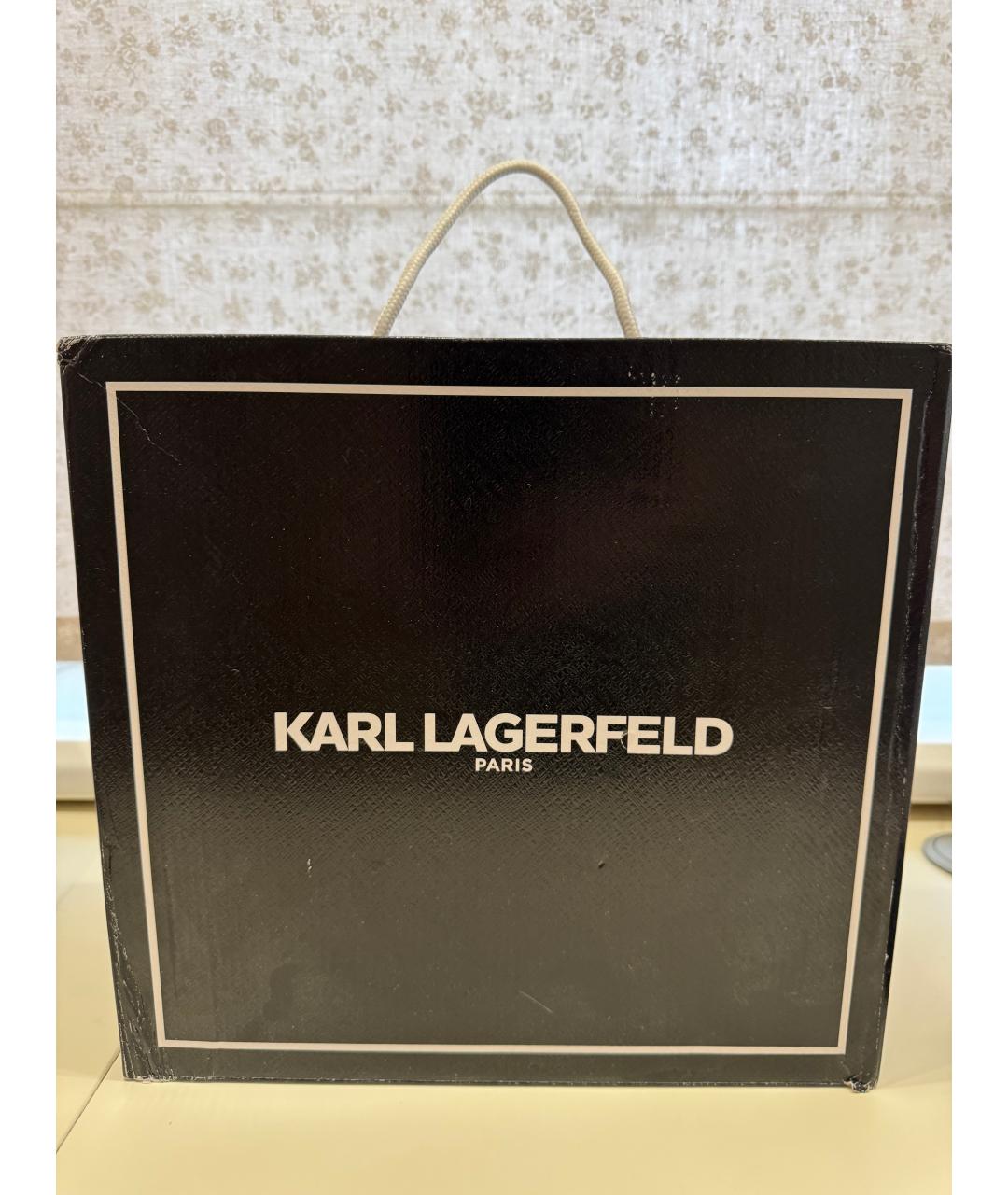 KARL LAGERFELD Черные кожаные ботинки, фото 7
