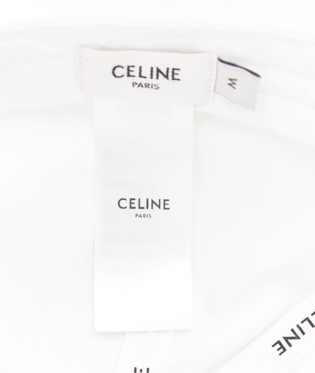 CELINE Белая хлопковая кепка, фото 4
