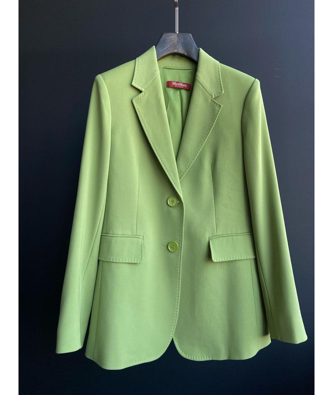 MAX MARA Зеленый шерстяной костюм с брюками, фото 6