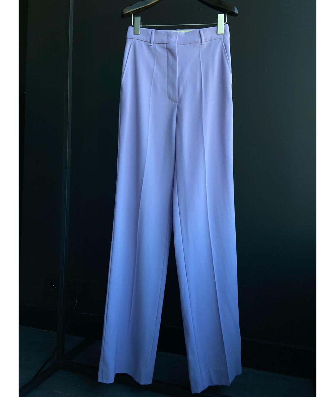MAX MARA STUDIO Фиолетовый шерстяной костюм с брюками, фото 2