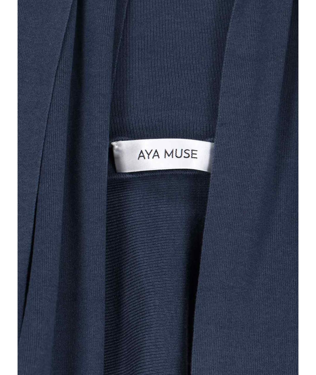Aya Muse Синее шелковое платье, фото 3