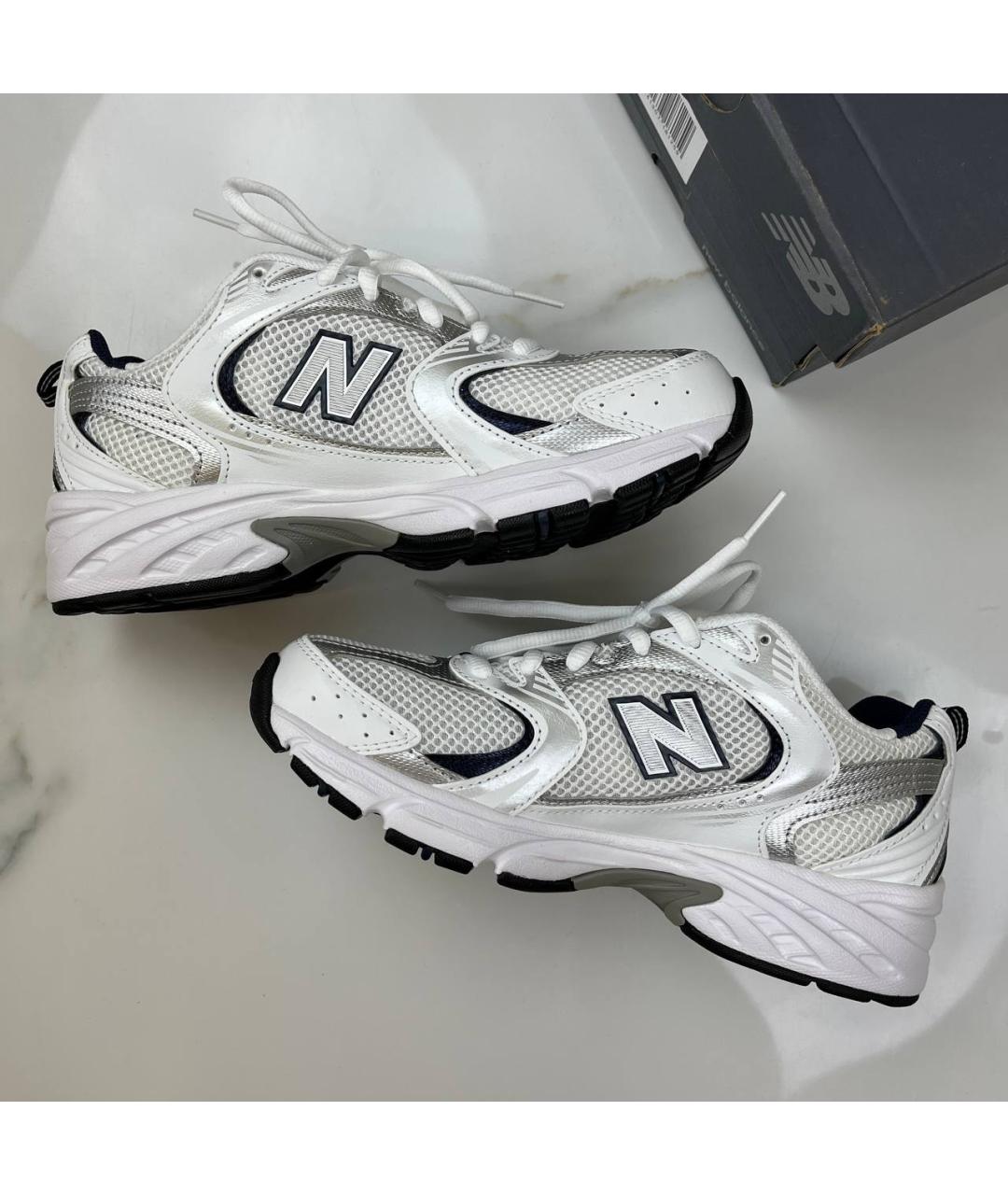 NEW BALANCE Серые текстильные низкие кроссовки / кеды, фото 4