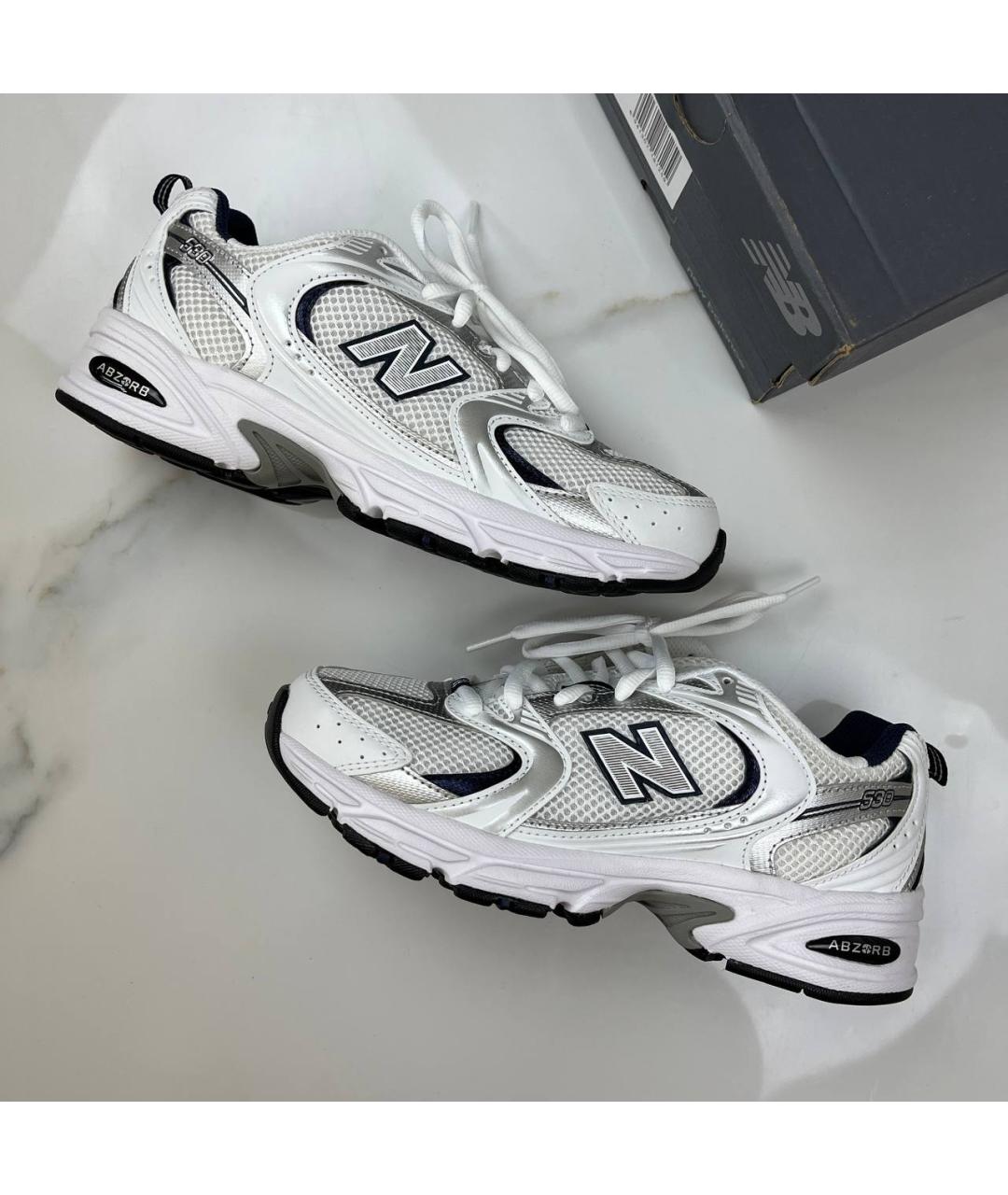NEW BALANCE Серые текстильные низкие кроссовки / кеды, фото 3