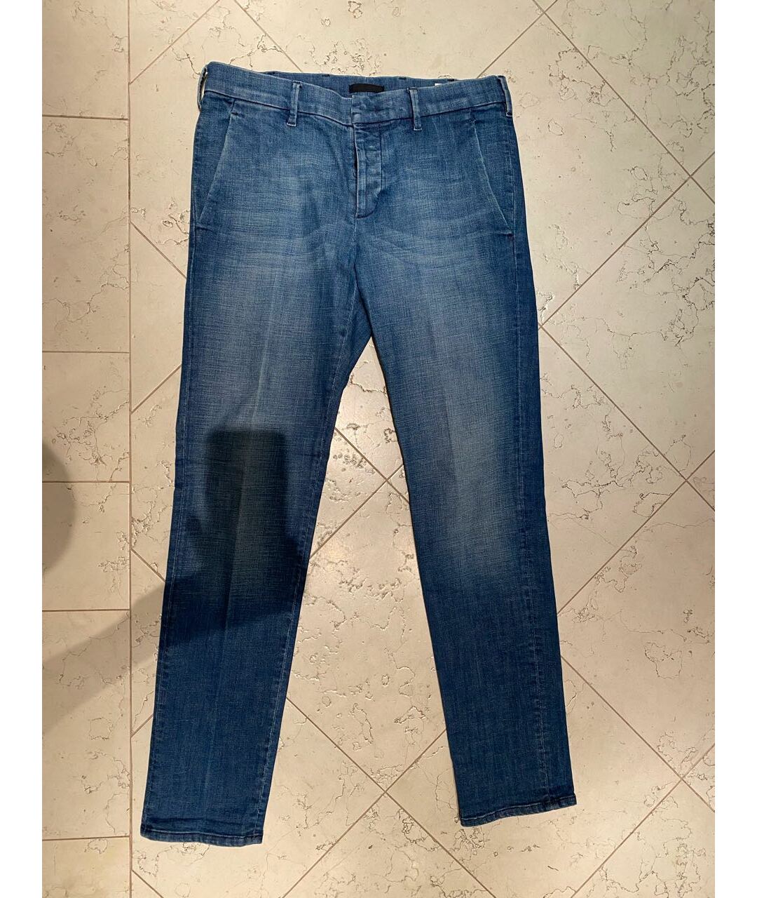 PRADA Синие хлопко-эластановые джинсы скинни, фото 5