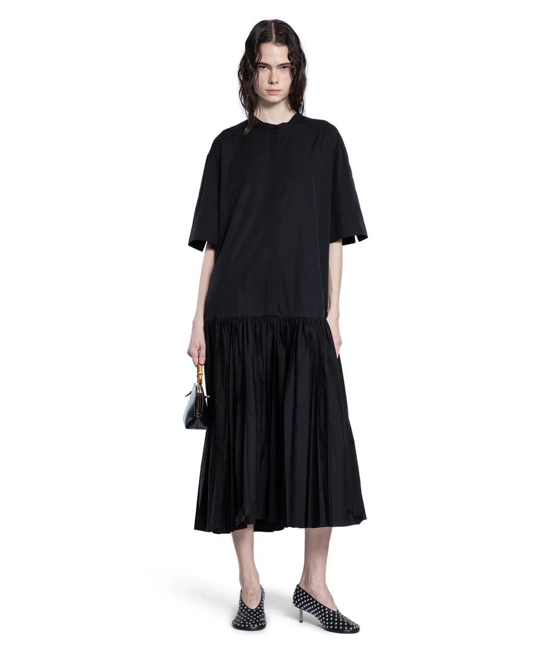 JIL SANDER Черное повседневное платье, фото 2