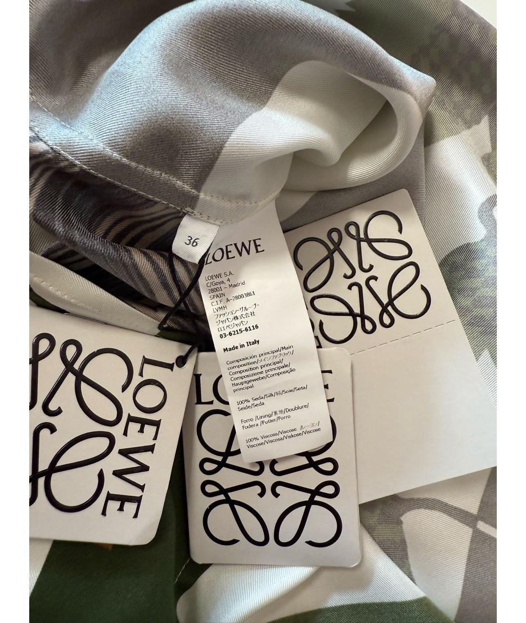 LOEWE Мульти шелковая рубашка, фото 5
