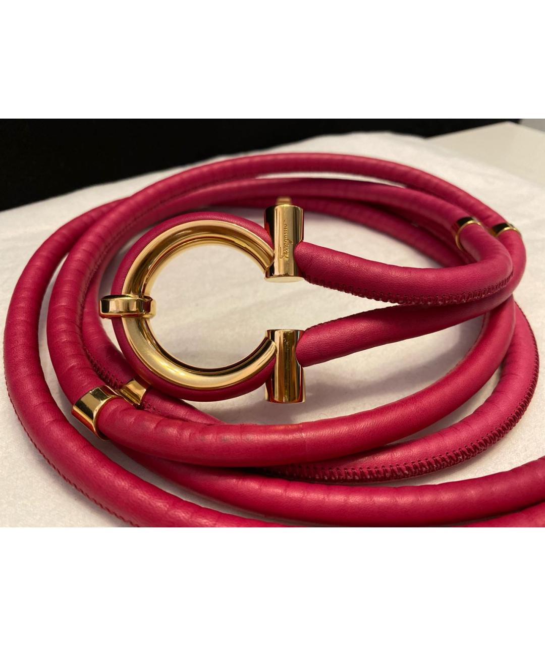 FERRAGAMO Фуксия кожаный ремень, фото 2