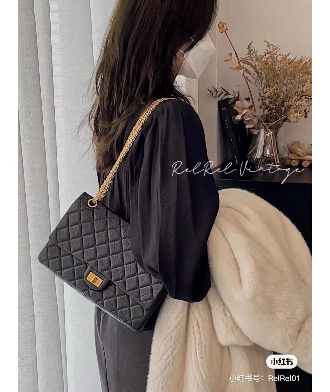 CHANEL Черная кожаная сумка через плечо, фото 6