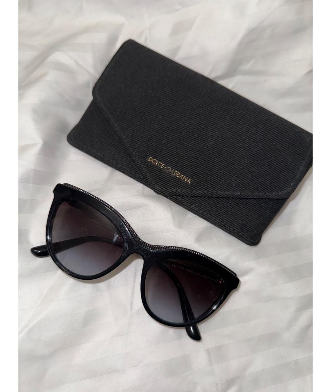 DOLCE&GABBANA Черные металлические солнцезащитные очки, фото 5