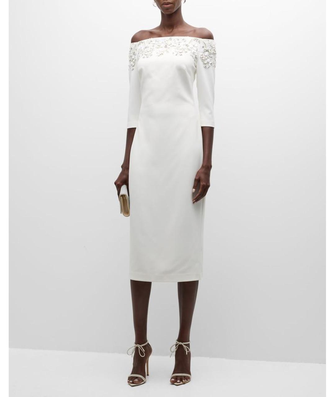 BADGLEY MISCHKA Белое коктейльное платье, фото 4