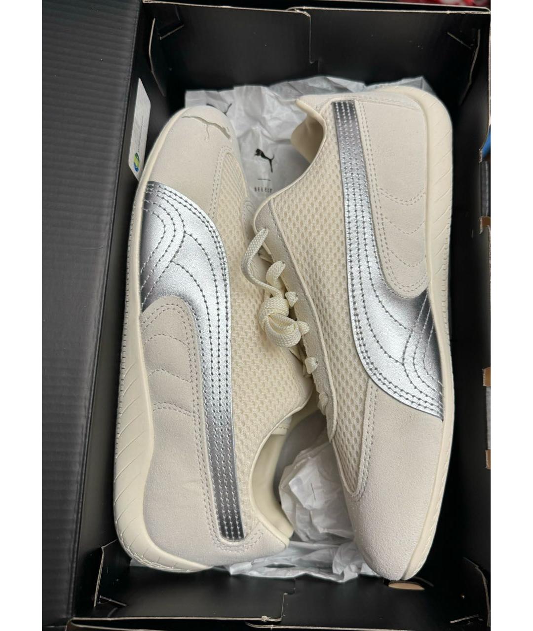 PUMA Бежевые нубуковые кроссовки, фото 2