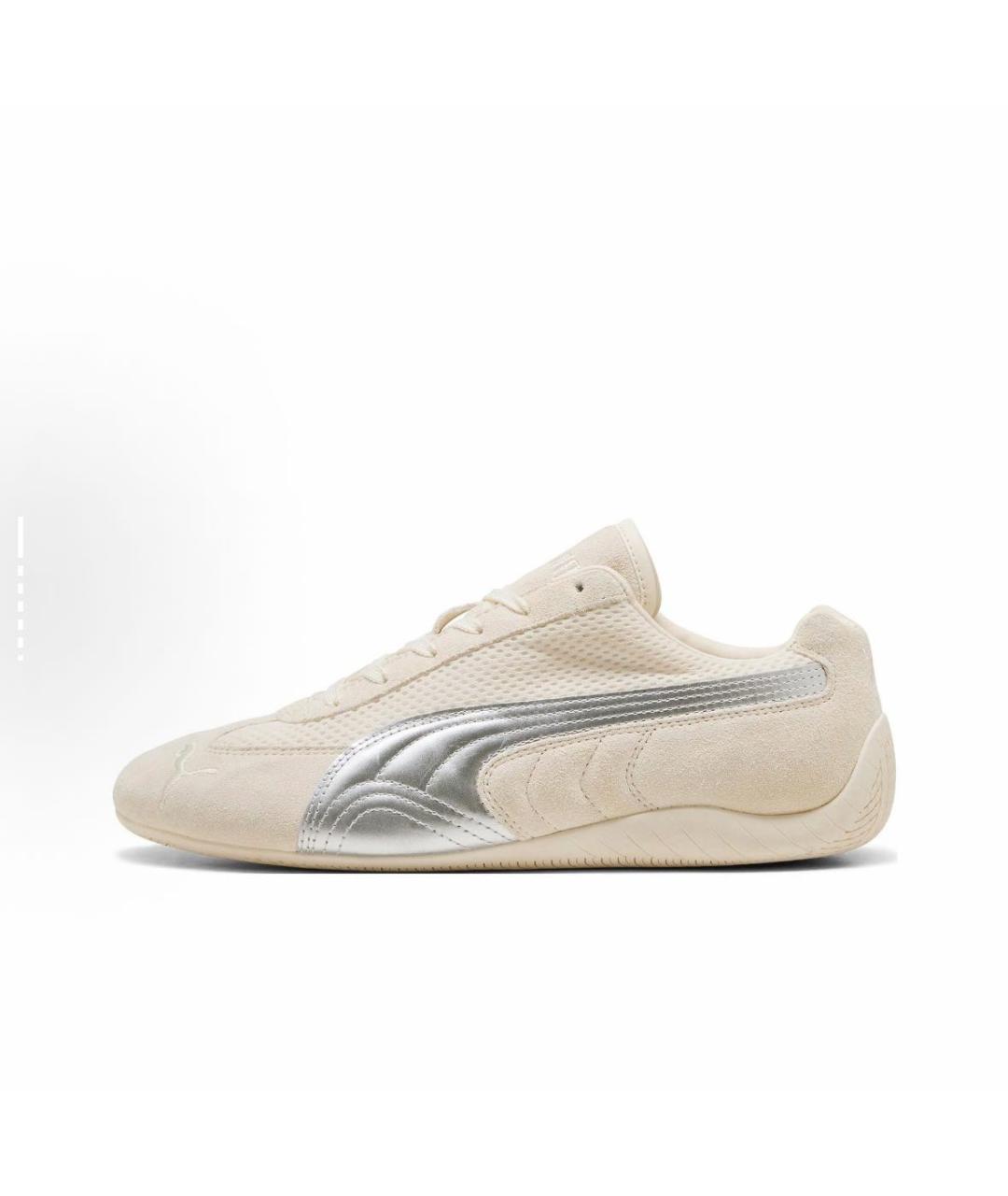 PUMA Бежевые нубуковые кроссовки, фото 3