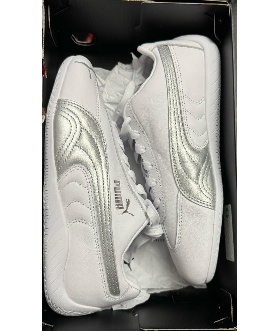 PUMA Белые кожаные кроссовки, фото 2