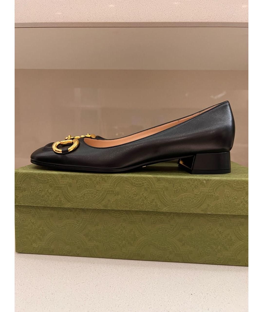 GUCCI Черные кожаные туфли, фото 8