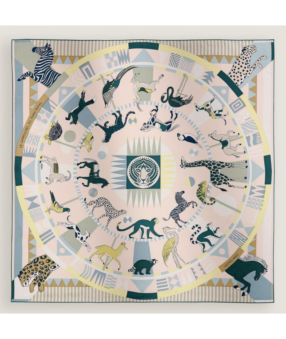 HERMES Мульти шелковый платок, фото 2