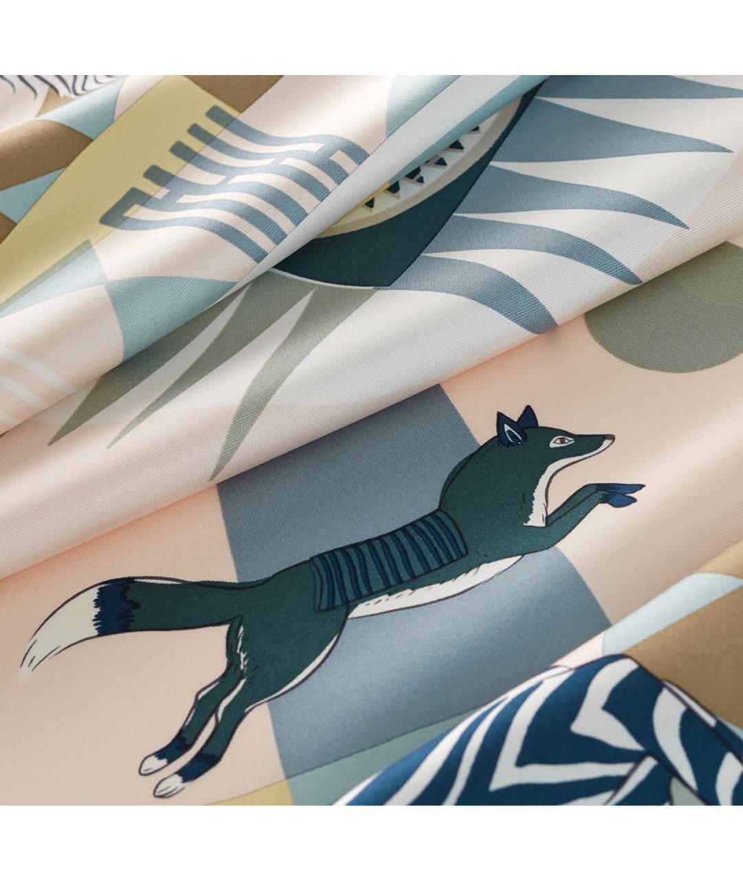 HERMES Мульти шелковый платок, фото 3