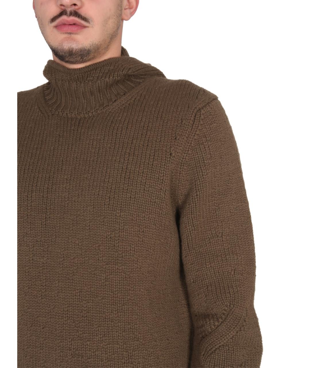 BOTTEGA VENETA Бежевый шерстяной джемпер / свитер, фото 5
