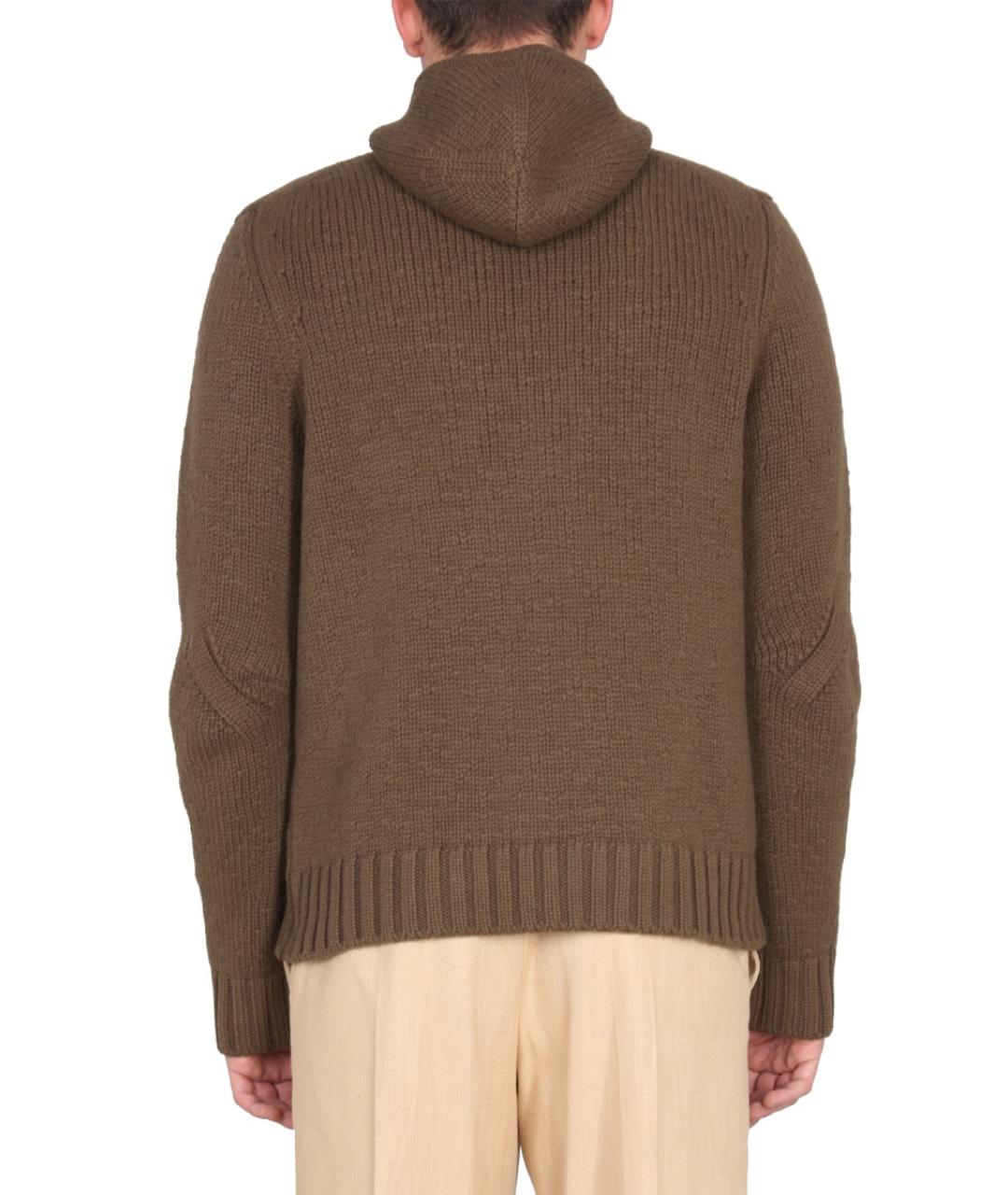BOTTEGA VENETA Бежевый шерстяной джемпер / свитер, фото 4