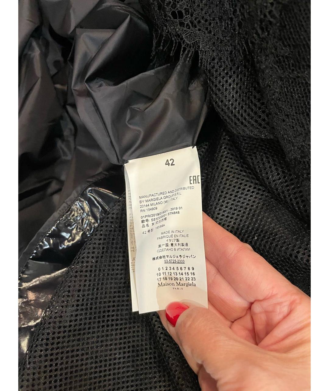 MAISON MARGIELA Черное полиэстеровое платье, фото 4