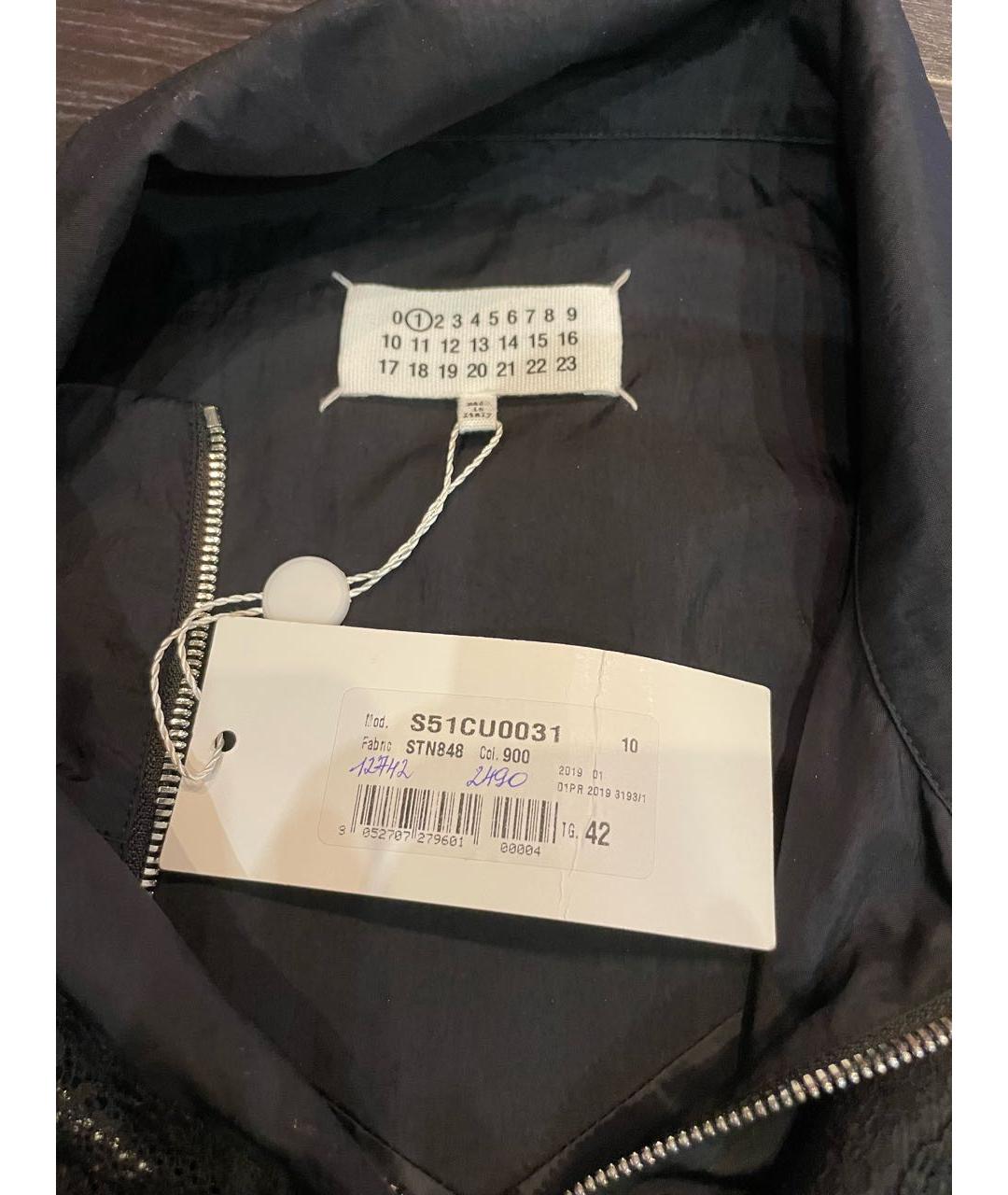 MAISON MARGIELA Черное полиэстеровое платье, фото 5