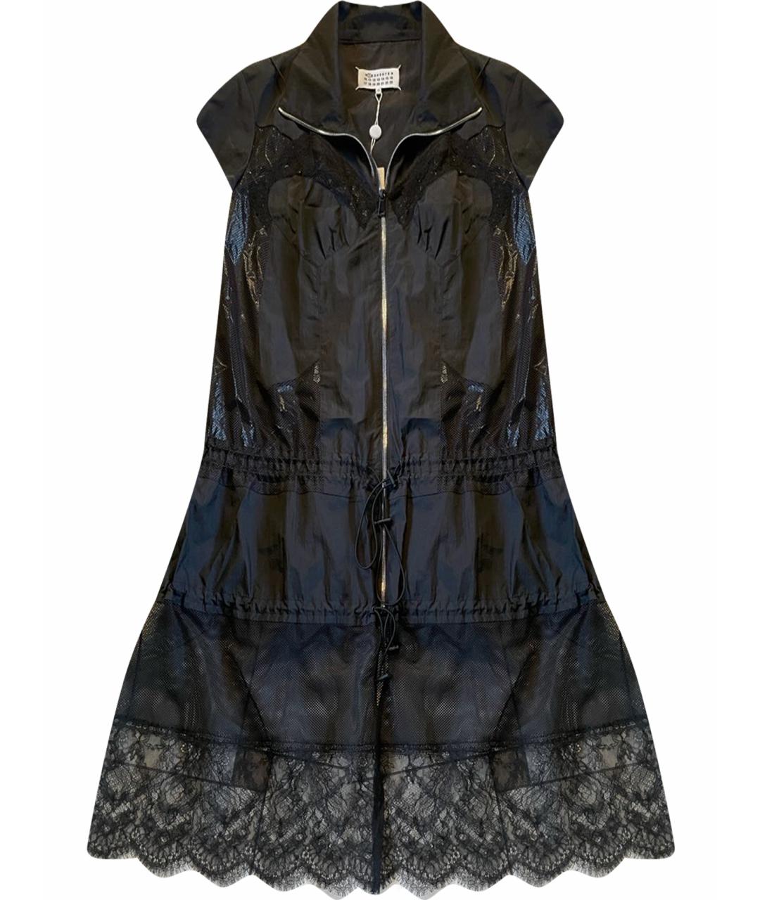 MAISON MARGIELA Черное полиэстеровое платье, фото 1