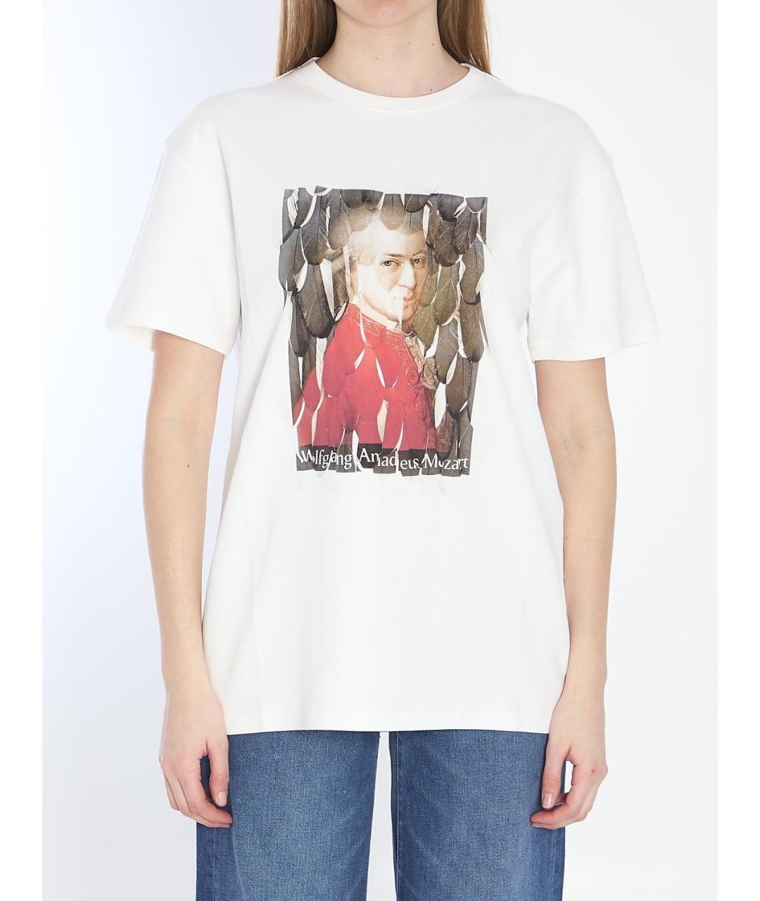 LOEWE Белая хлопковая футболка, фото 2