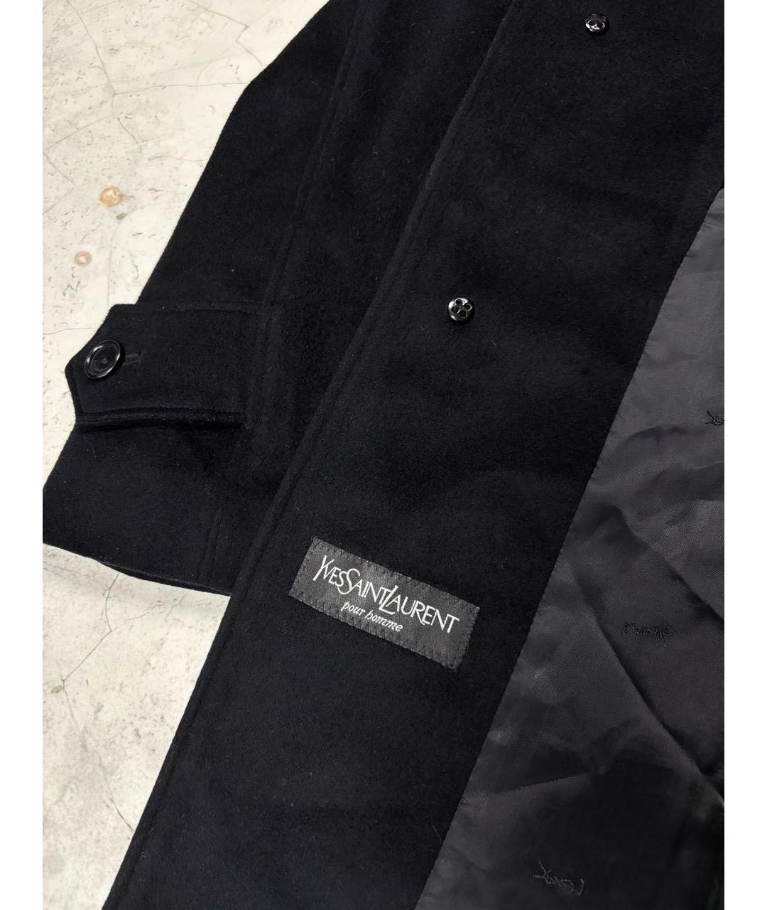 SAINT LAURENT Черная кашемировая дубленка/шуба, фото 7