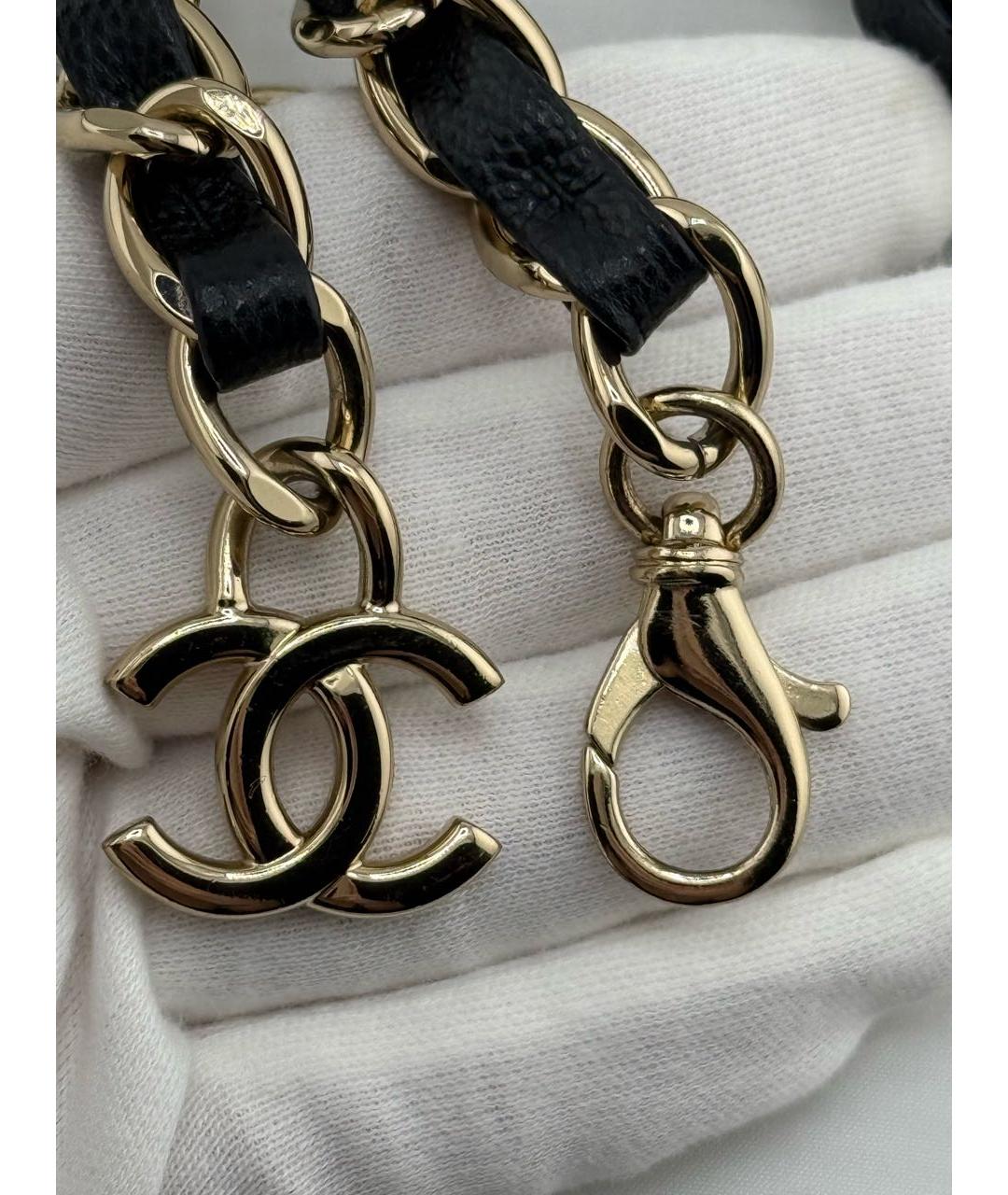 CHANEL Черная кожаная поясная сумка, фото 6