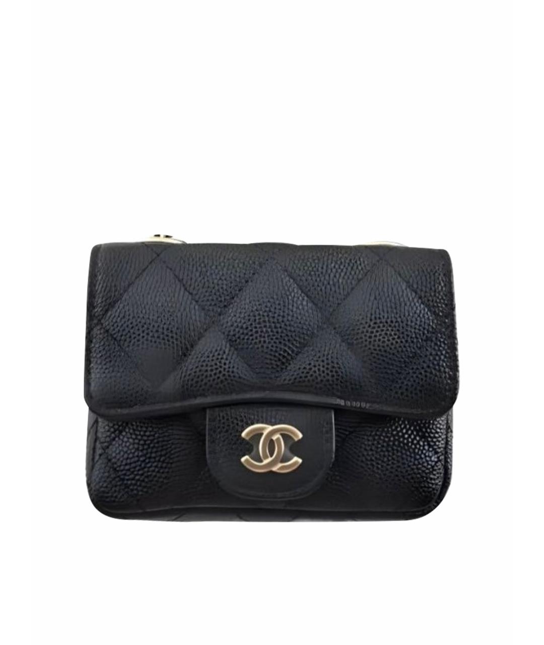 CHANEL Черная кожаная поясная сумка, фото 1