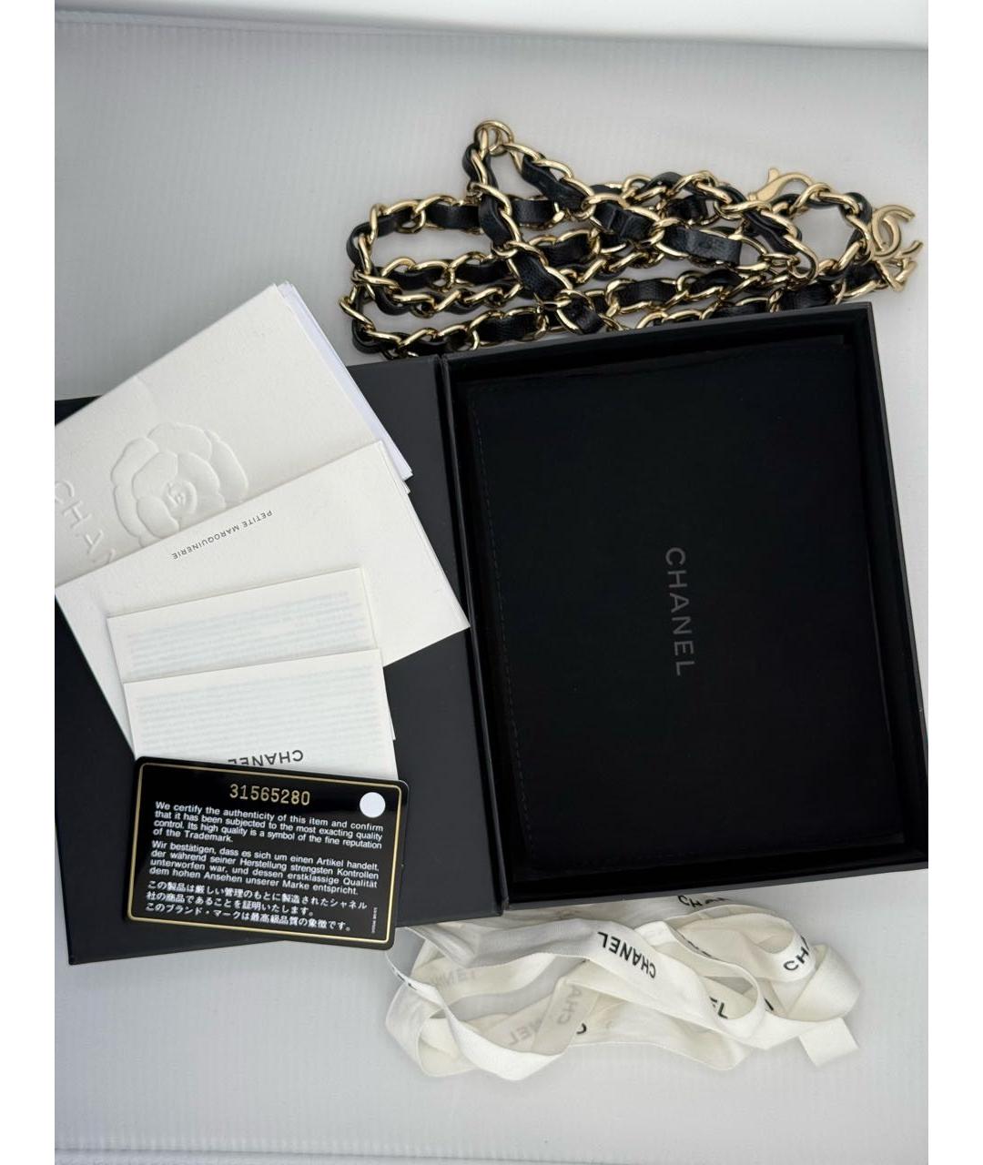 CHANEL Черная кожаная поясная сумка, фото 3